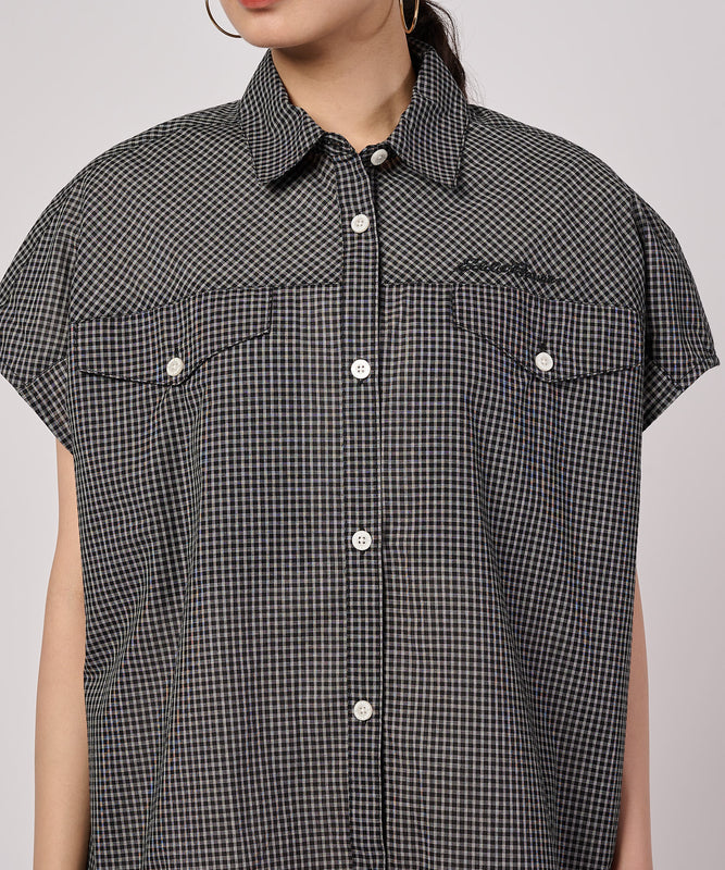 コットンチェック フレンチシャツ/COTTON CHECK FRENCH SHIRT