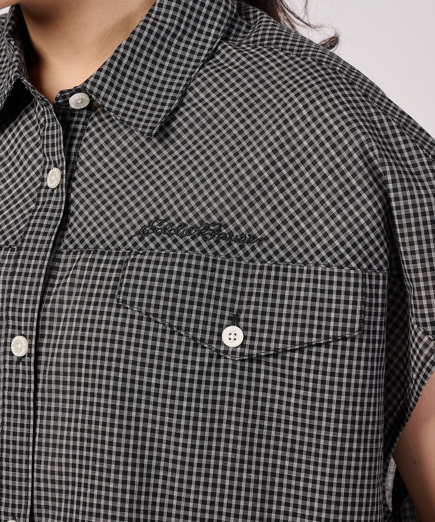 コットンチェック フレンチシャツ/COTTON CHECK FRENCH SHIRT