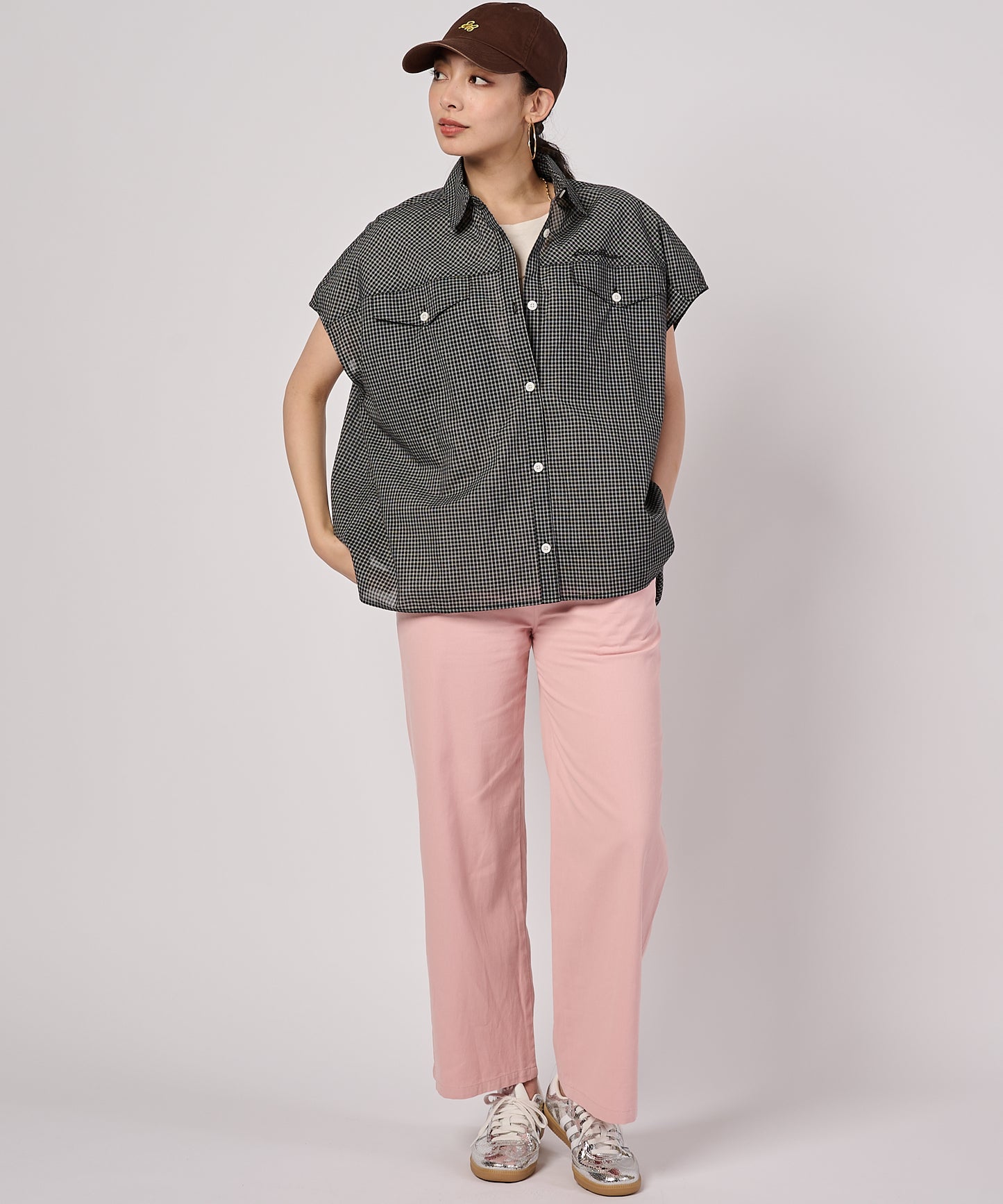 コットンチェック フレンチシャツ/COTTON CHECK FRENCH SHIRT