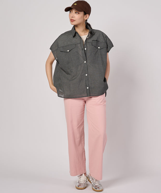 コットンチェック フレンチシャツ/COTTON CHECK FRENCH SHIRT
