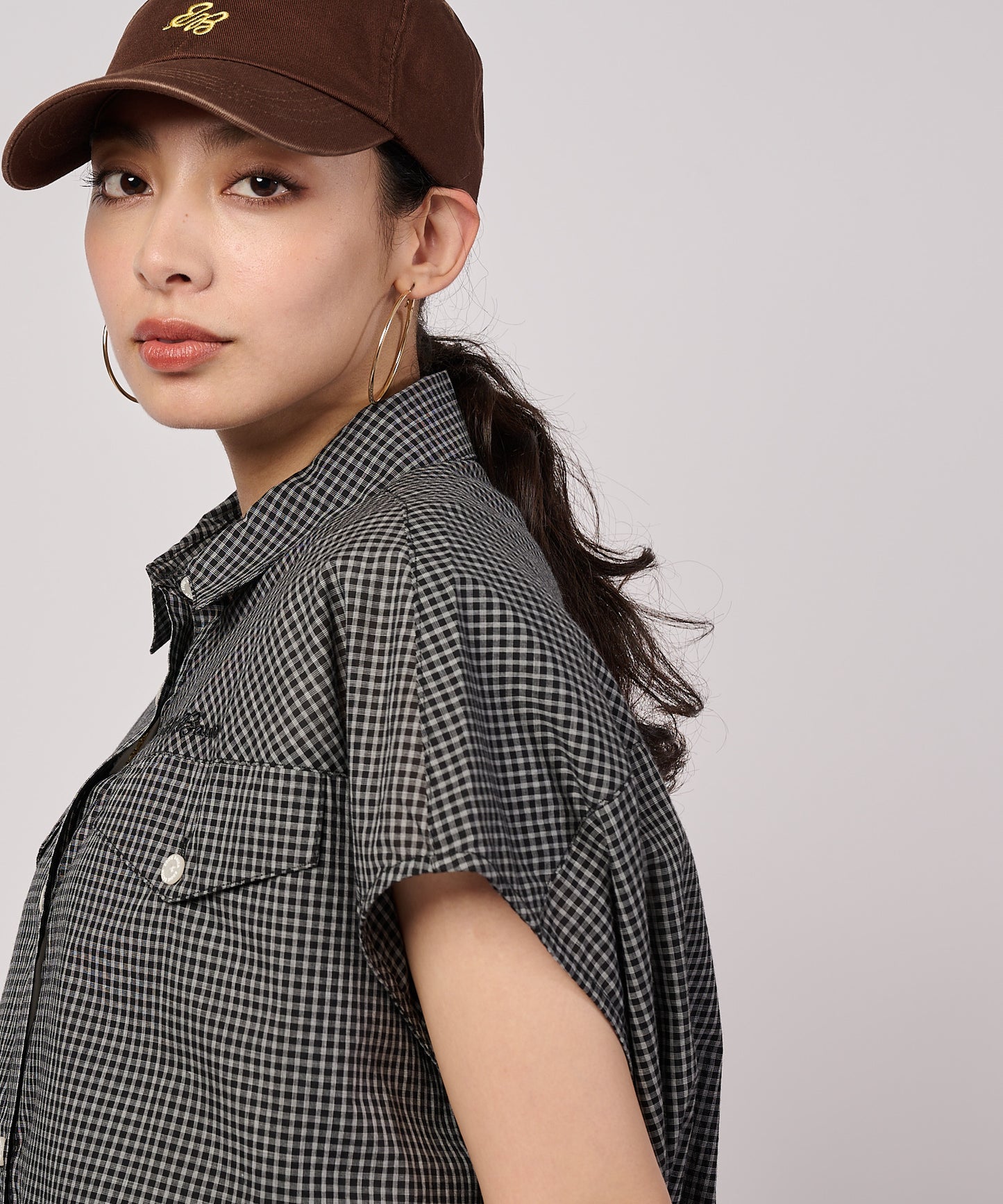 コットンチェック フレンチシャツ/COTTON CHECK FRENCH SHIRT