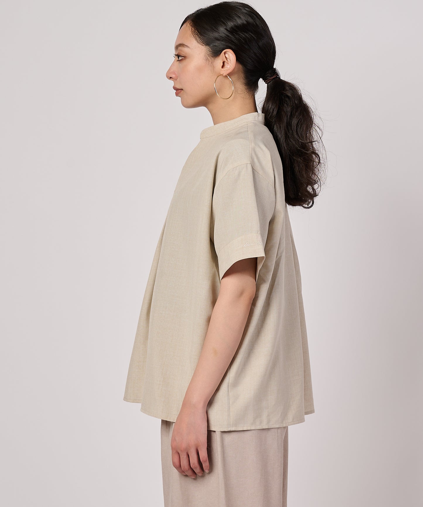 オープンネック スキッパーブラウス/OPEN NECK SKIPPER BLOUSE