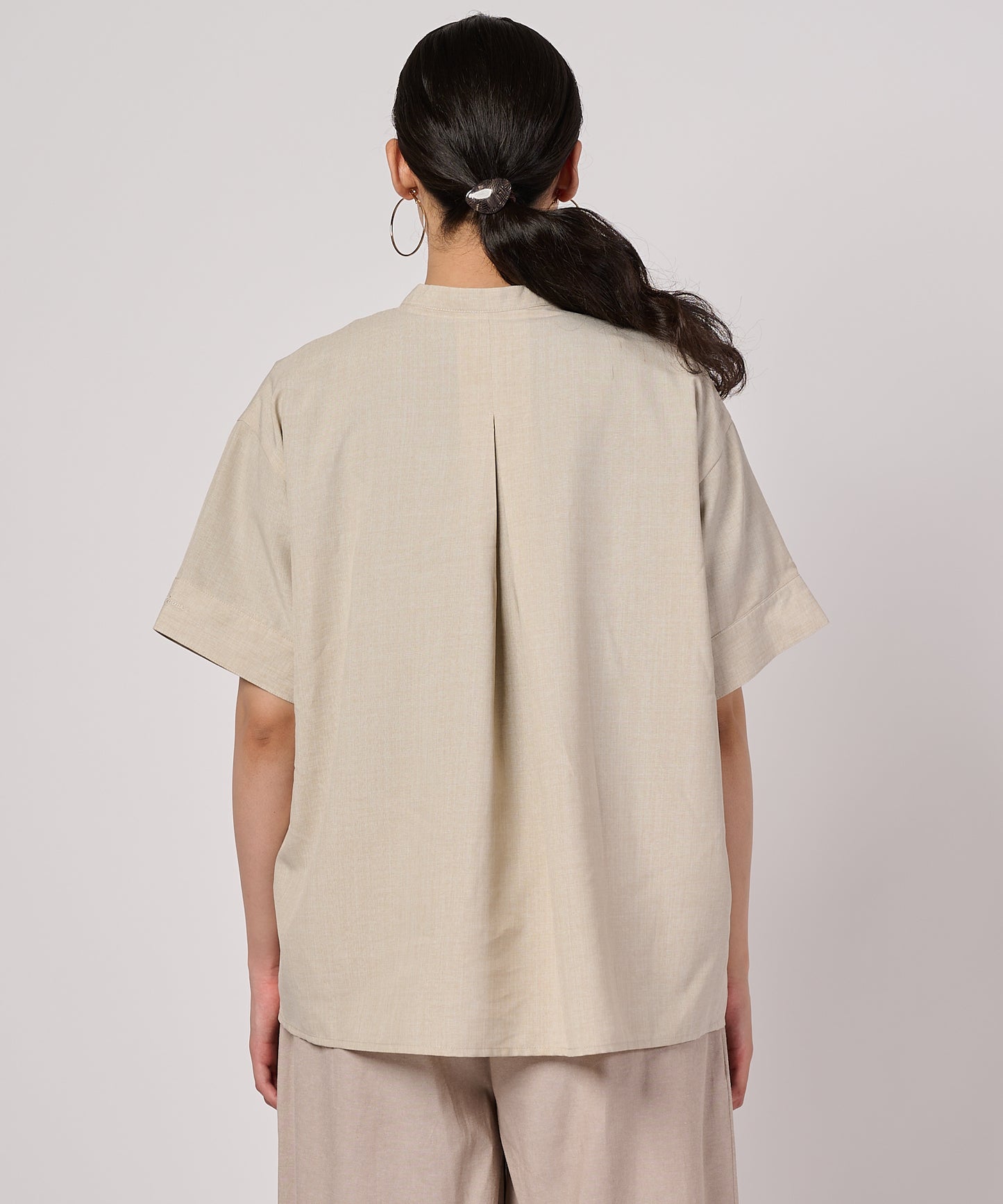 オープンネック スキッパーブラウス/OPEN NECK SKIPPER BLOUSE
