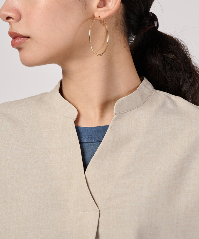 オープンネック スキッパーブラウス/OPEN NECK SKIPPER BLOUSE