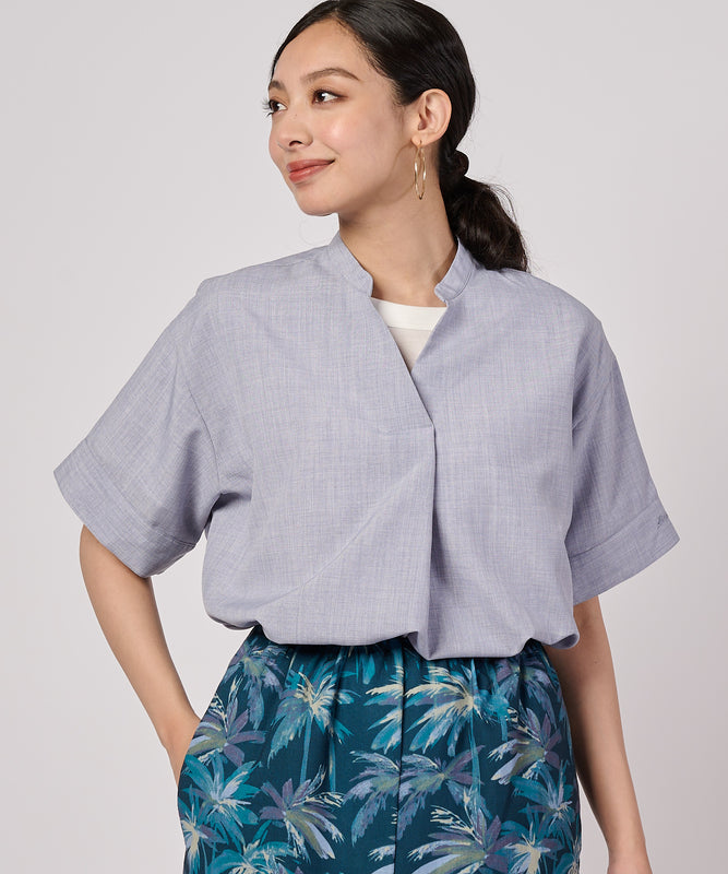 オープンネック スキッパーブラウス/OPEN NECK SKIPPER BLOUSE