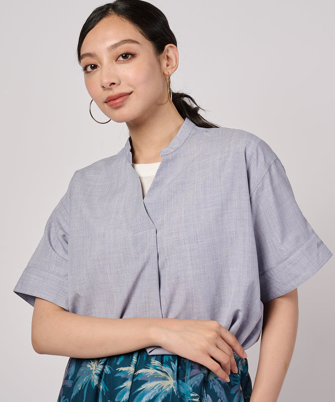 オープンネック スキッパーブラウス/OPEN NECK SKIPPER BLOUSE