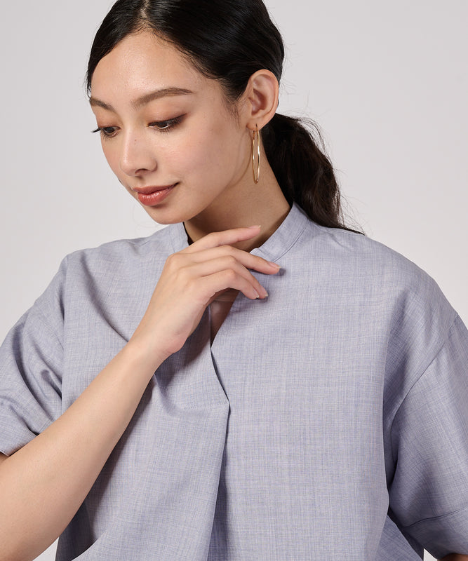 オープンネック スキッパーブラウス/OPEN NECK SKIPPER BLOUSE