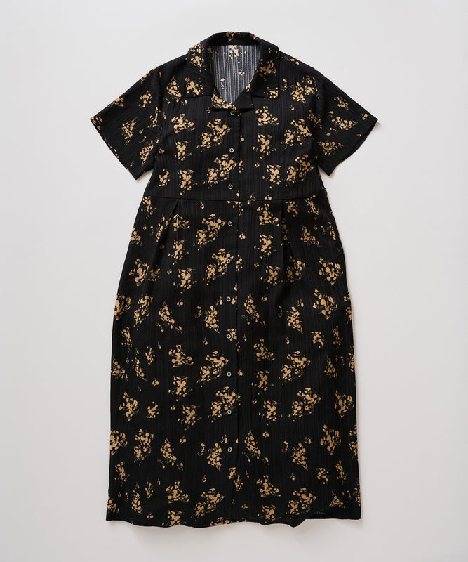 【予約】リラックスフローラル シャツワンピース/RELAX FLORAL SHIRT DRESS