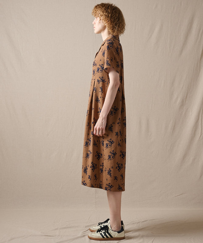 【予約】リラックスフローラル シャツワンピース/RELAX FLORAL SHIRT DRESS