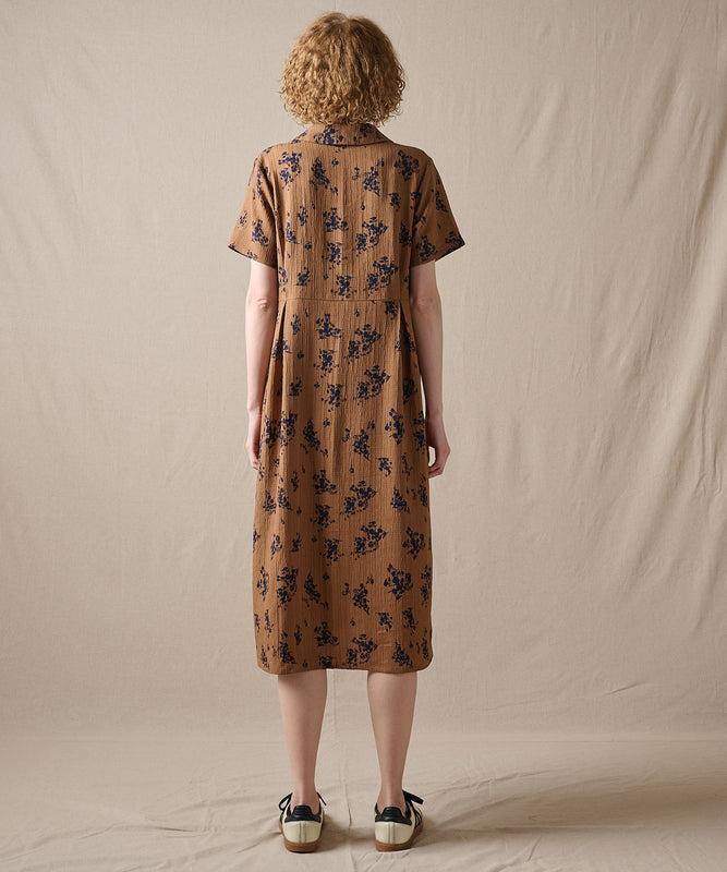 【予約】リラックスフローラル シャツワンピース/RELAX FLORAL SHIRT DRESS
