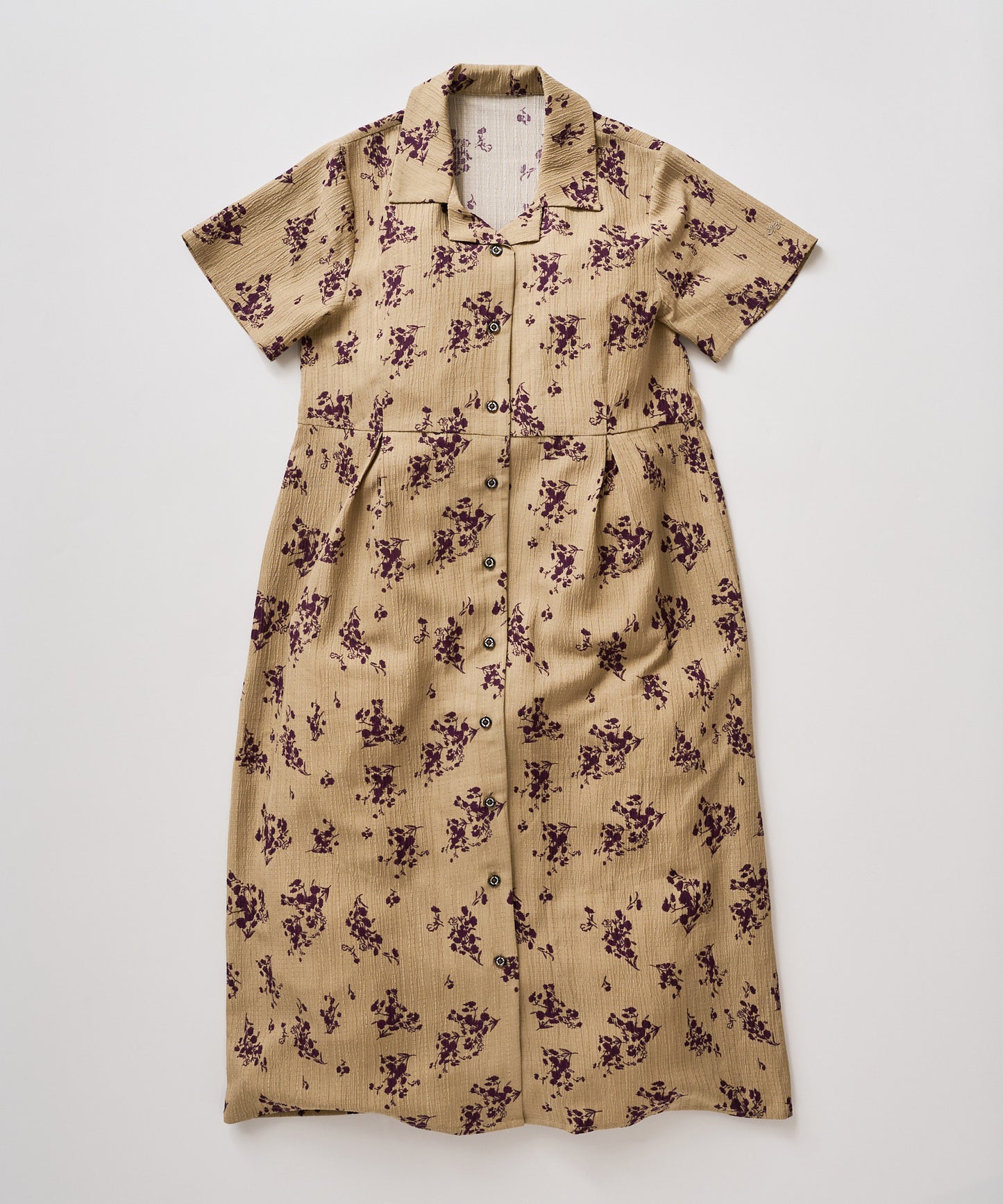 【予約】リラックスフローラル シャツワンピース/RELAX FLORAL SHIRT DRESS