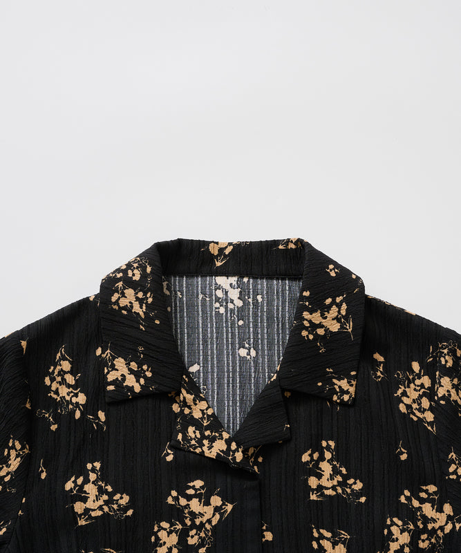 【予約】リラックスフローラル シャツワンピース/RELAX FLORAL SHIRT DRESS
