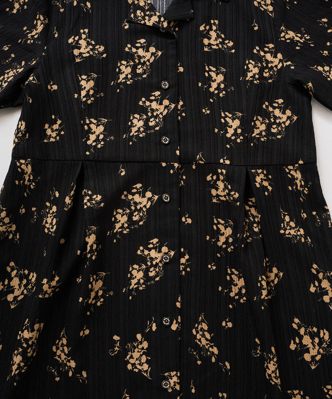 【予約】リラックスフローラル シャツワンピース/RELAX FLORAL SHIRT DRESS