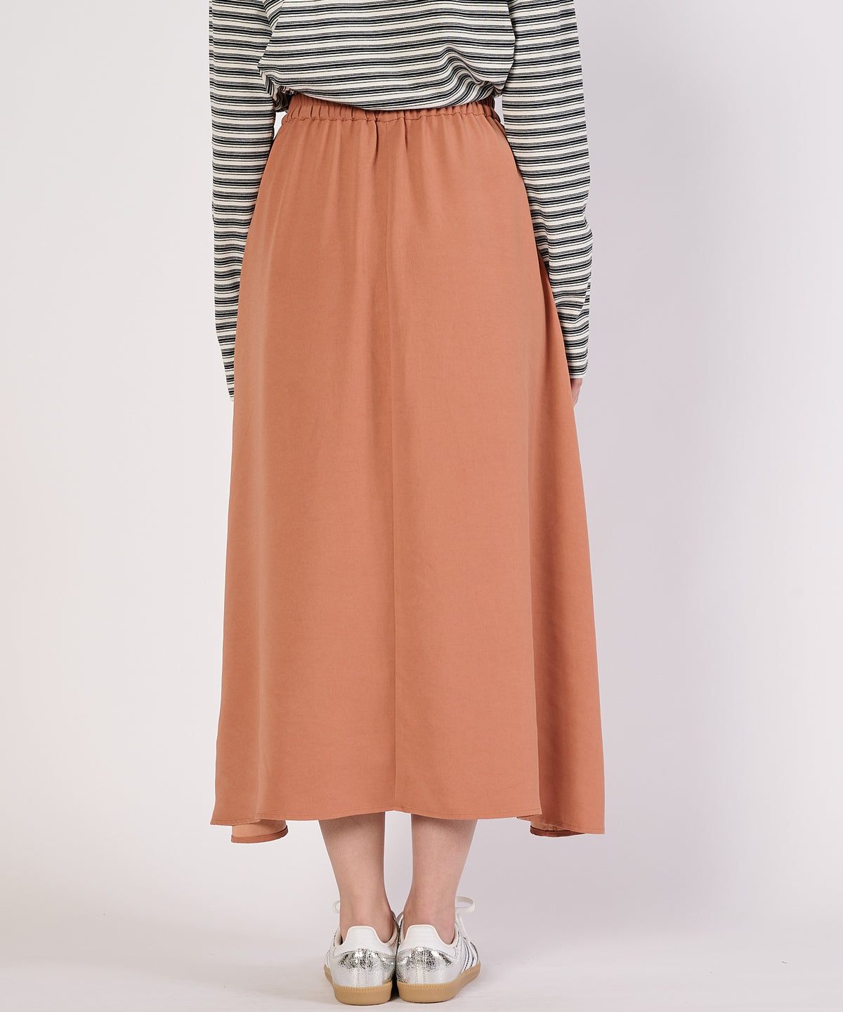 バックサテンユーティリティフレアスカート/BACK SATIN UTILITY FLARE SKIRT