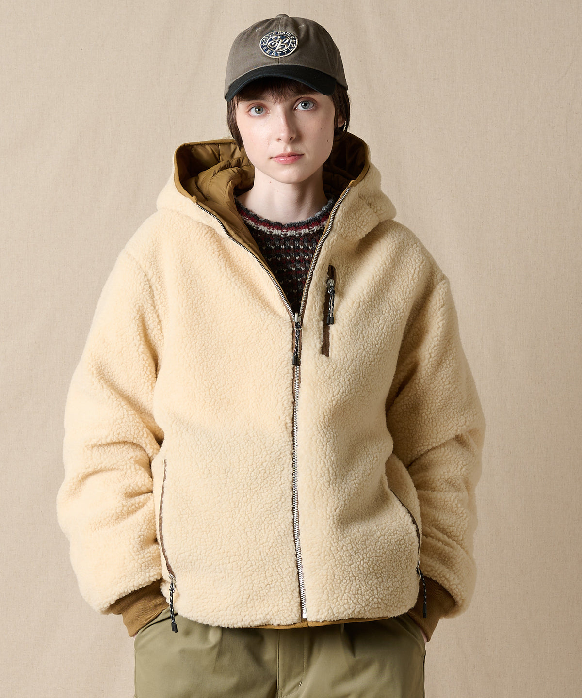 EB×TAION リバーシブルダウンボアパーカー/EB×TAION REVERSIBLE DOWN BOA PARKA
