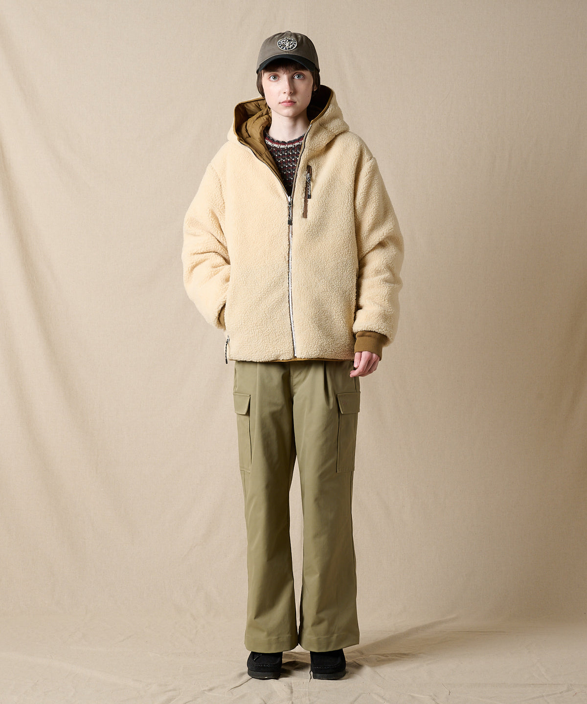 EB×TAION リバーシブルダウンボアパーカー/EB×TAION REVERSIBLE DOWN BOA PARKA