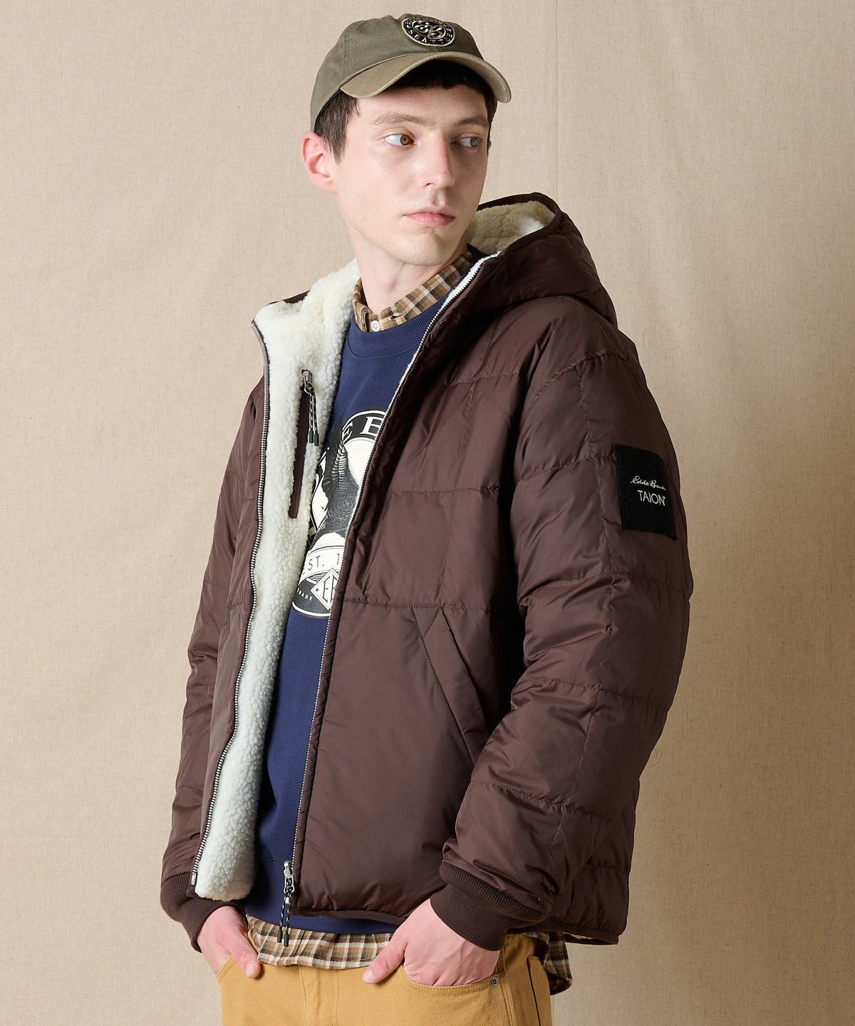 EB×TAION リバーシブルダウンボアパーカー/EB×TAION REVERSIBLE DOWN BOA PARKA