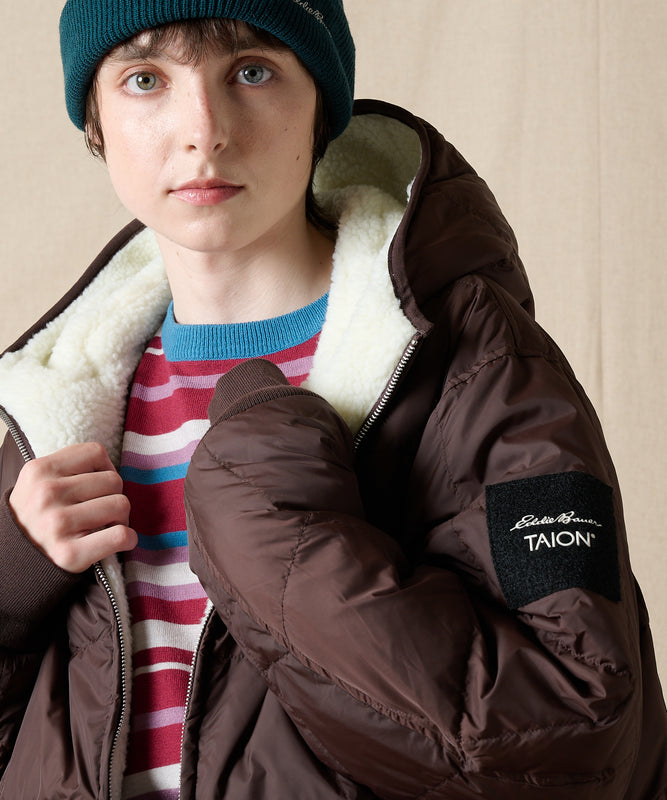 EB×TAION リバーシブルダウンボアパーカー/EB×TAION REVERSIBLE DOWN BOA PARKA