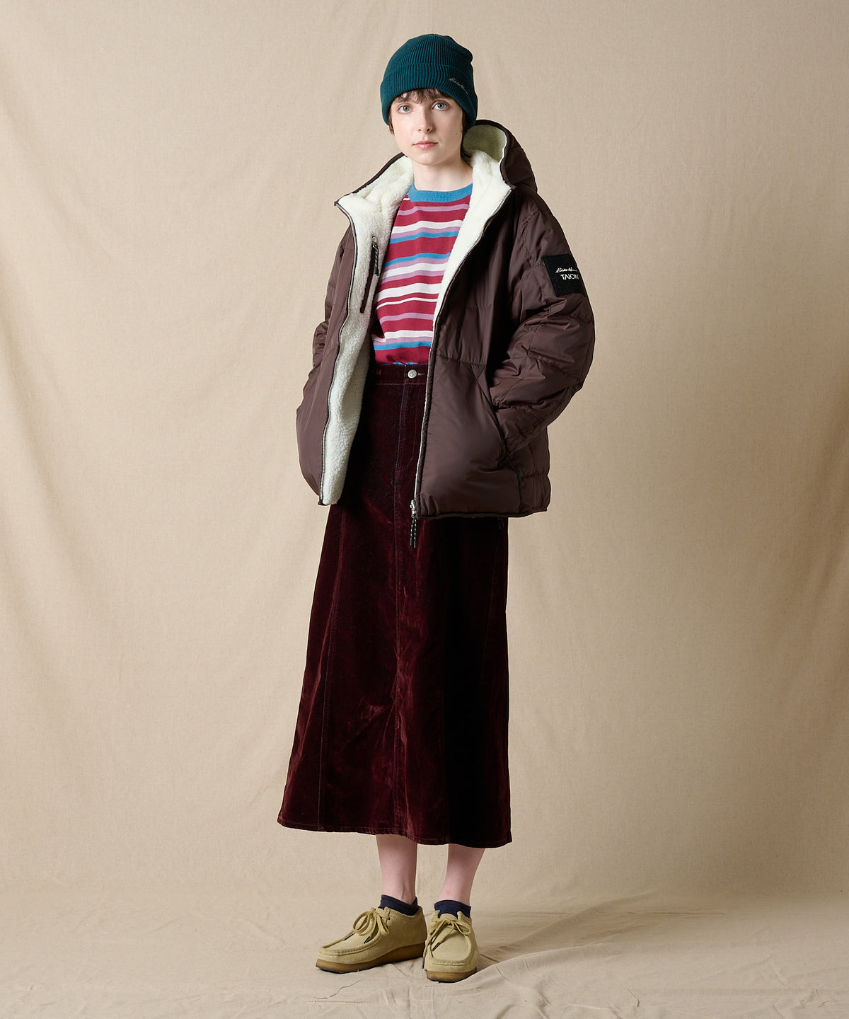 EB×TAION リバーシブルダウンボアパーカー/EB×TAION REVERSIBLE DOWN BOA PARKA