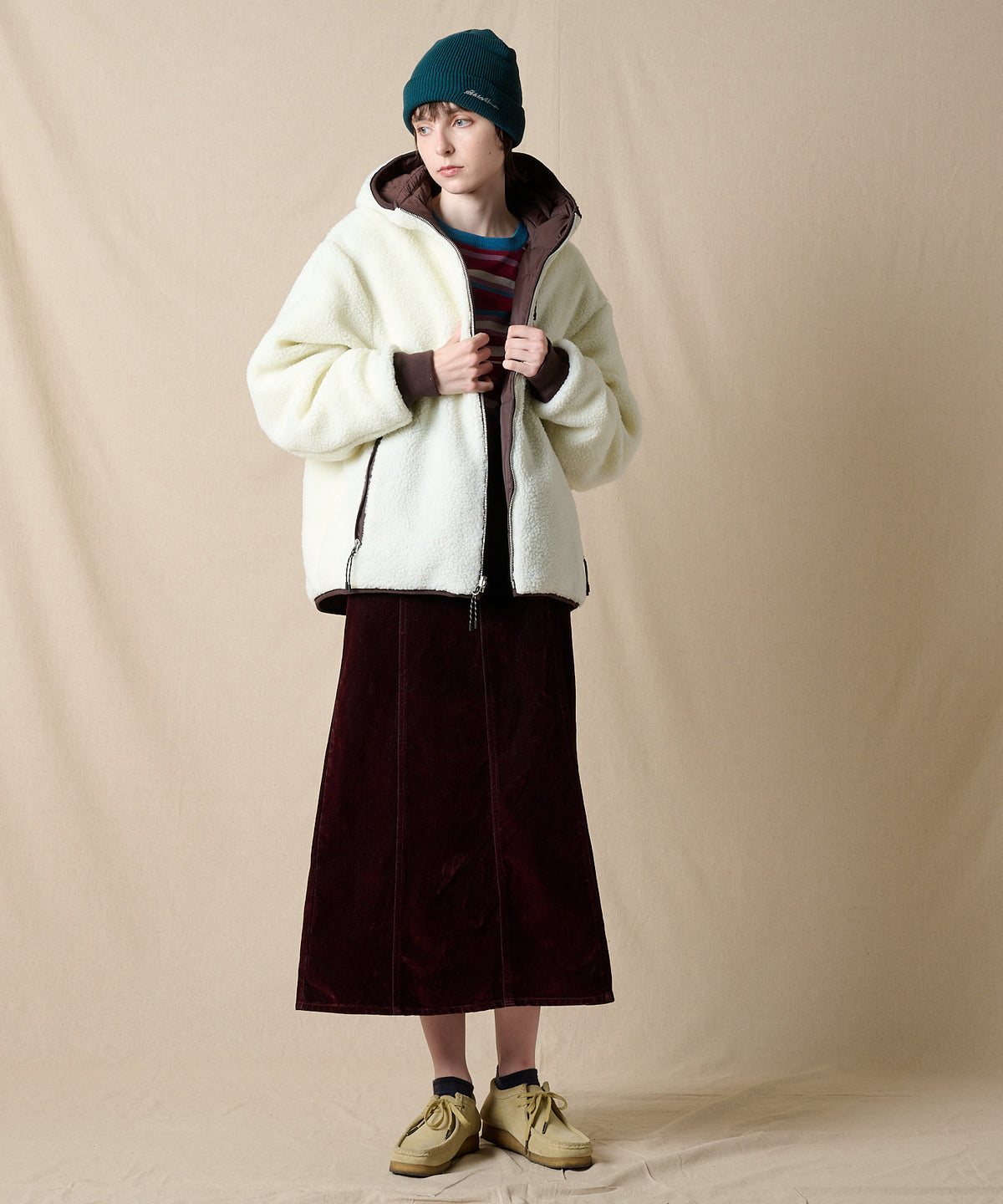 EB×TAION リバーシブルダウンボアパーカー/EB×TAION REVERSIBLE DOWN BOA PARKA