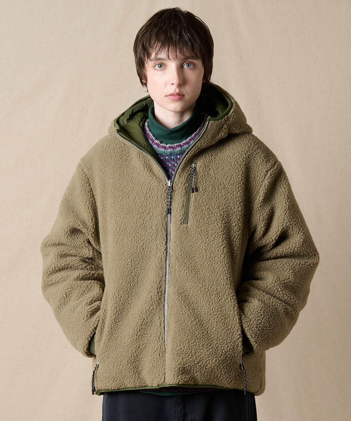EB×TAION リバーシブルダウンボアパーカー/EB×TAION REVERSIBLE DOWN BOA PARKA