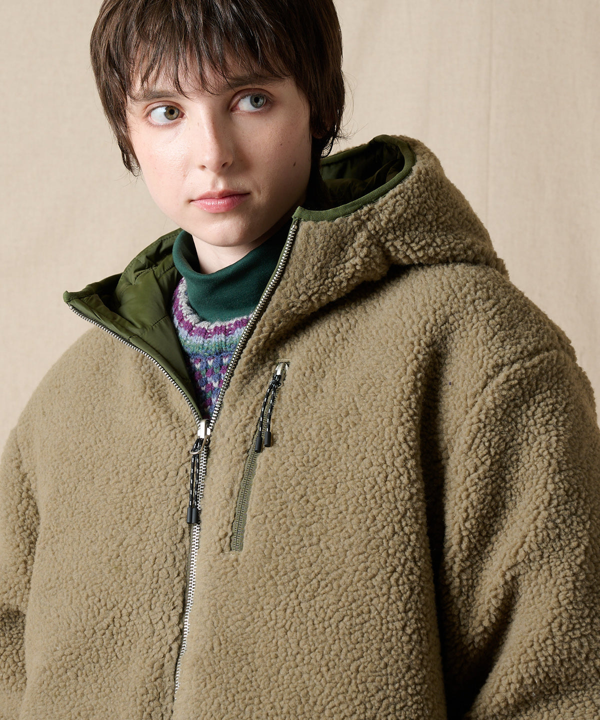 EB×TAION リバーシブルダウンボアパーカー/EB×TAION REVERSIBLE DOWN BOA PARKA