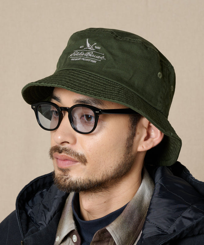 【通常配送】クラシックロゴツイルバケットハット/CLASSIC LOGO TWILL BUCKET HAT