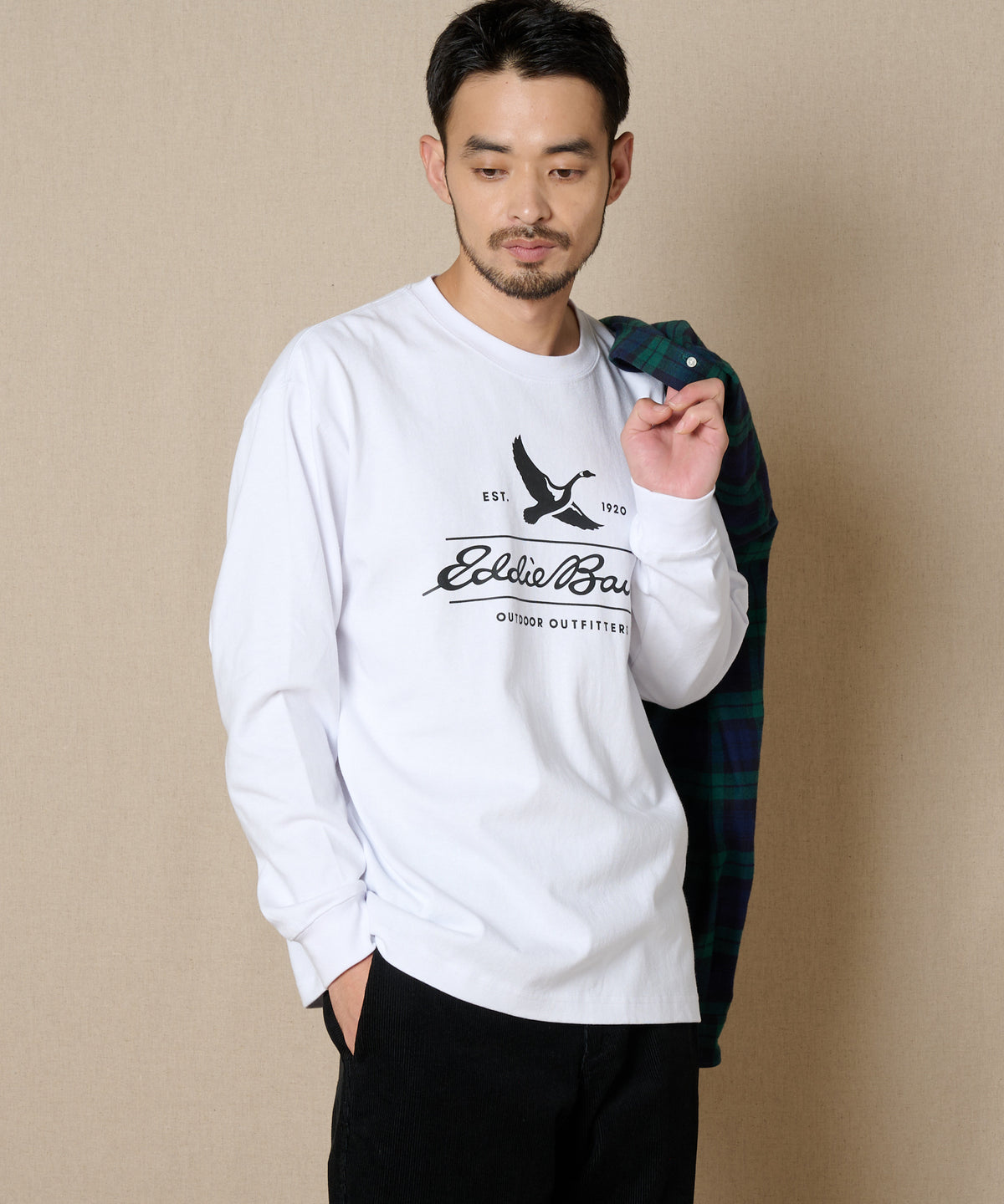 クラシックロゴプリント長袖Tシャツ/CLASSIC LOGO PRINT L/S TEE