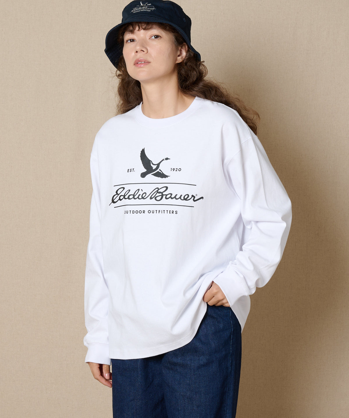 クラシックロゴプリント長袖Tシャツ/CLASSIC LOGO PRINT L/S TEE
