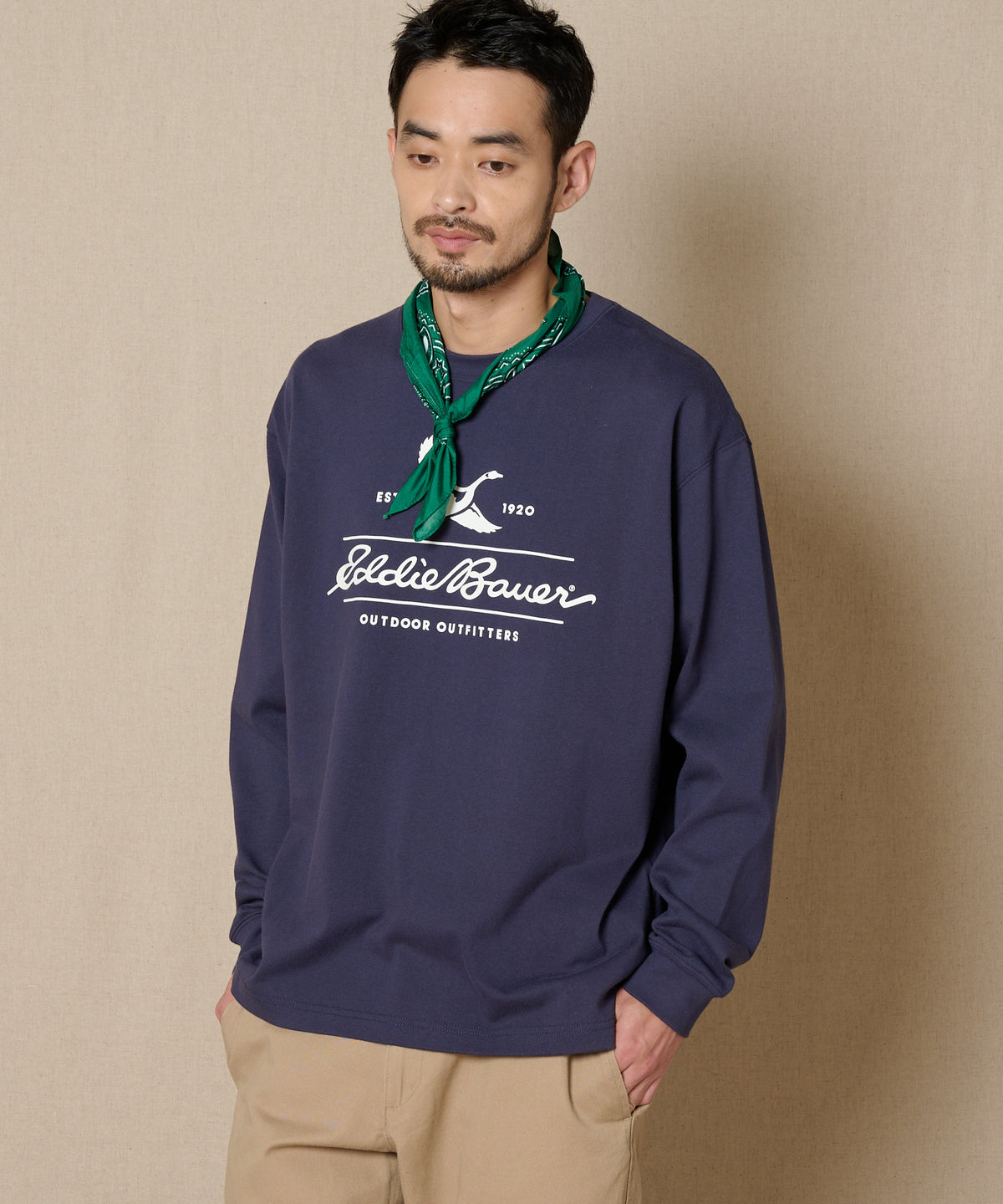 クラシックロゴプリント長袖Tシャツ/CLASSIC LOGO PRINT L/S TEE