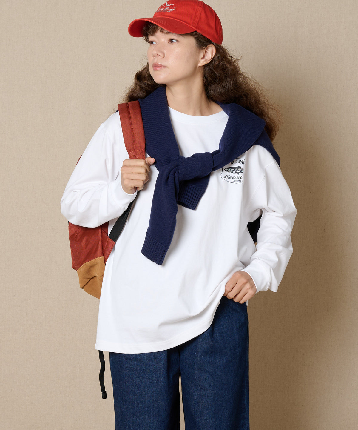 プリント長袖Tシャツ/PRINT L/S TEE