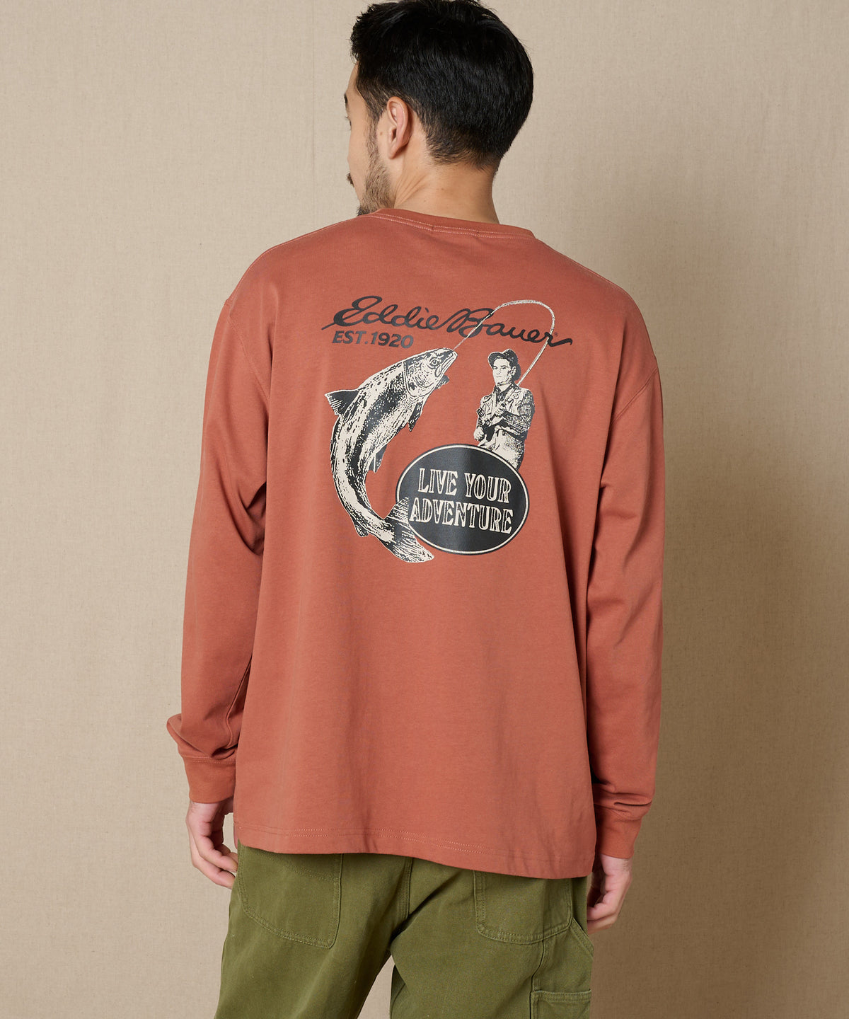 プリント長袖Tシャツ/PRINT L/S TEE