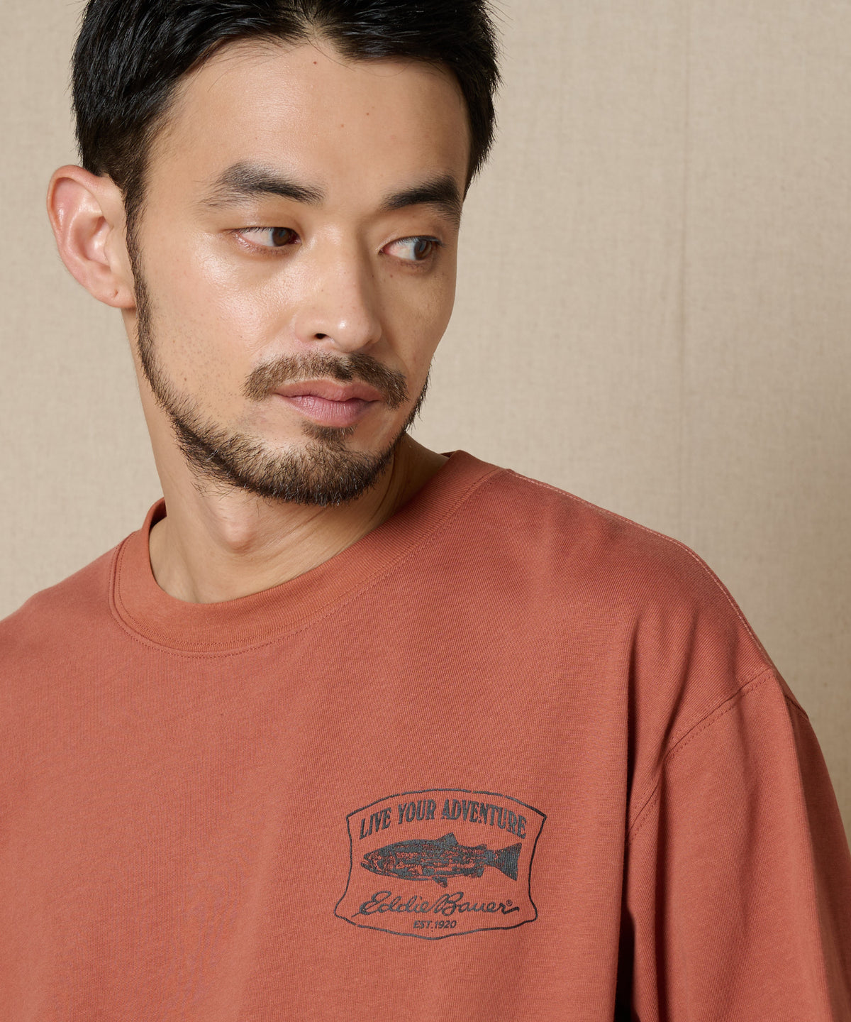 プリント長袖Tシャツ/PRINT L/S TEE