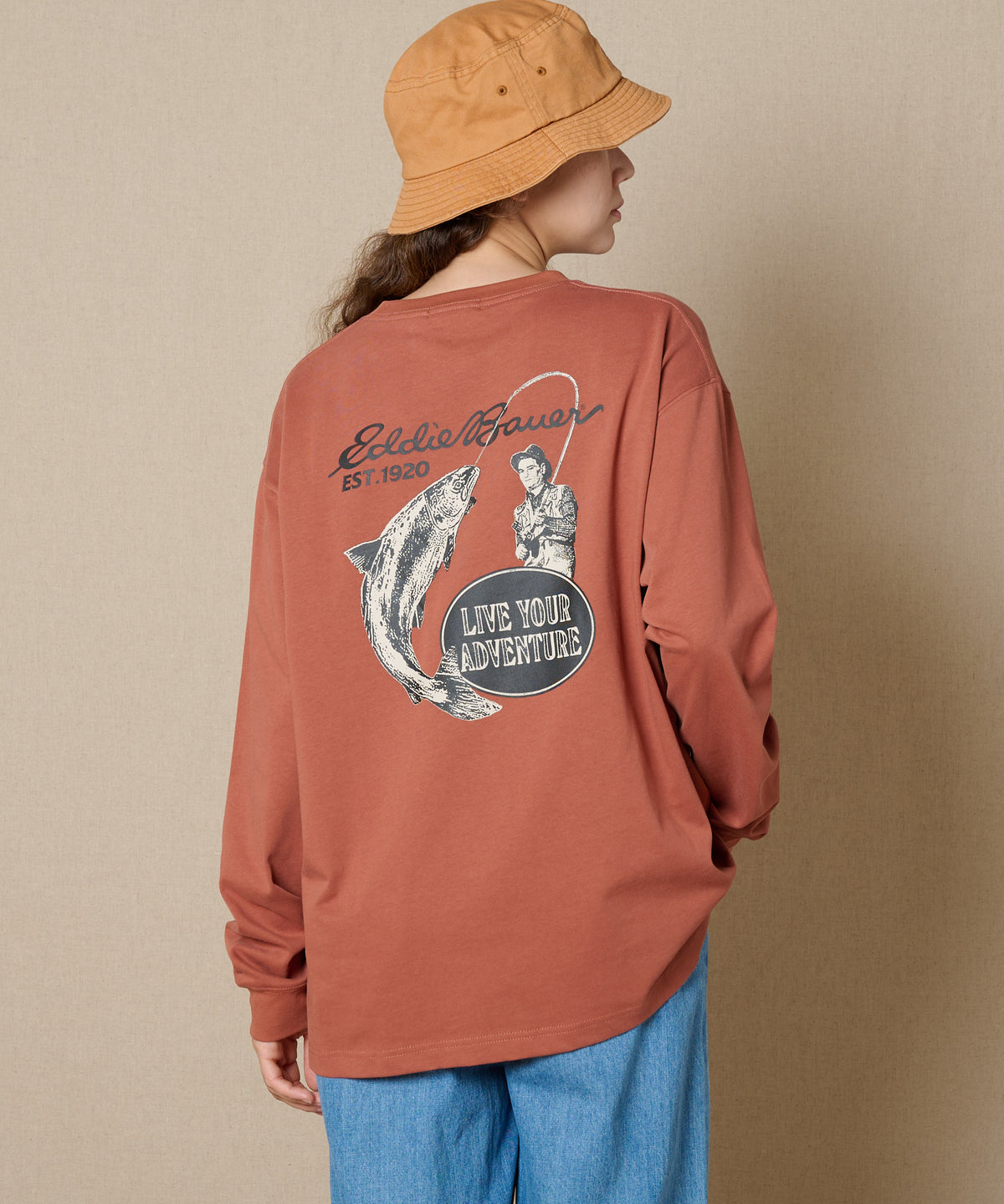 プリント長袖Tシャツ/PRINT L/S TEE