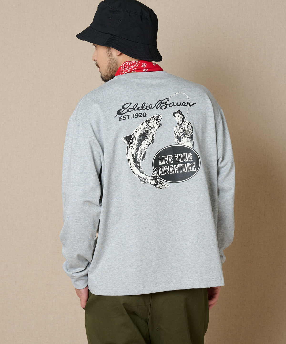 プリント長袖Tシャツ/PRINT L/S TEE
