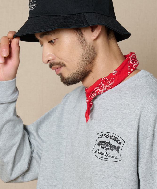 プリント長袖Tシャツ/PRINT L/S TEE