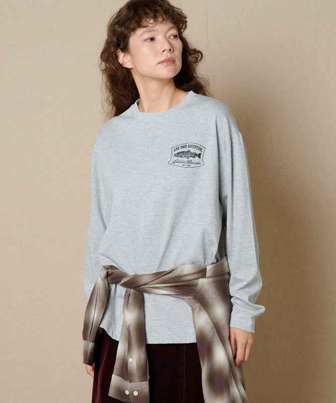 プリント長袖Tシャツ/PRINT L/S TEE