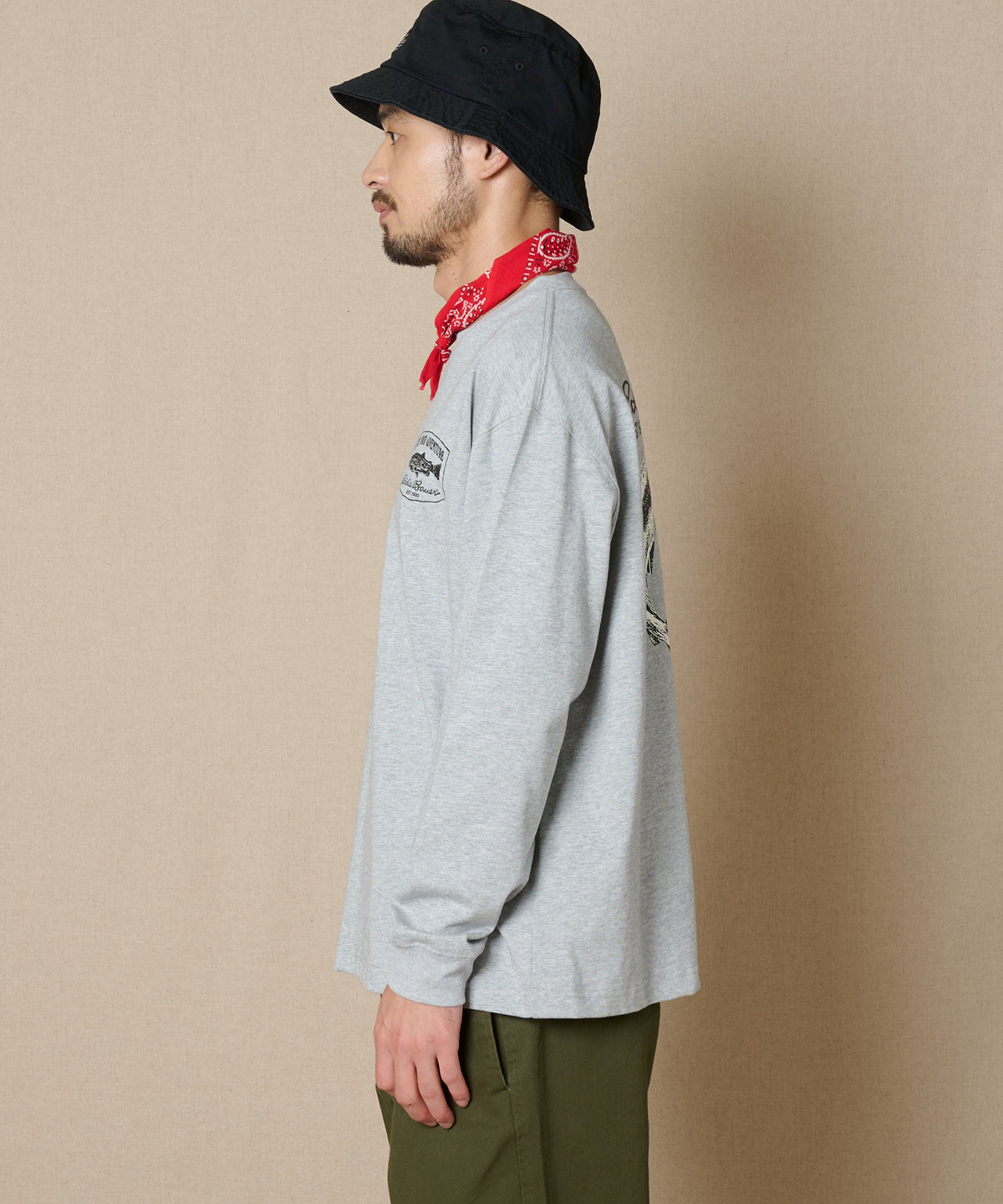 プリント長袖Tシャツ/PRINT L/S TEE