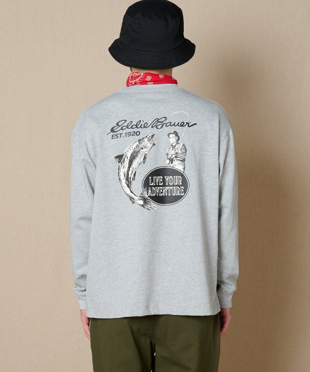 プリント長袖Tシャツ/PRINT L/S TEE