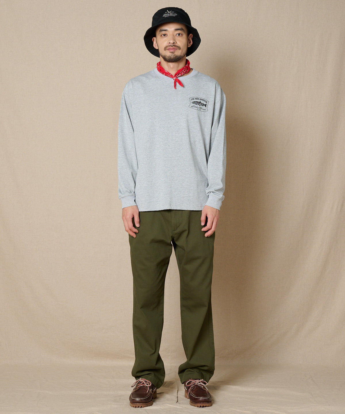 プリント長袖Tシャツ/PRINT L/S TEE