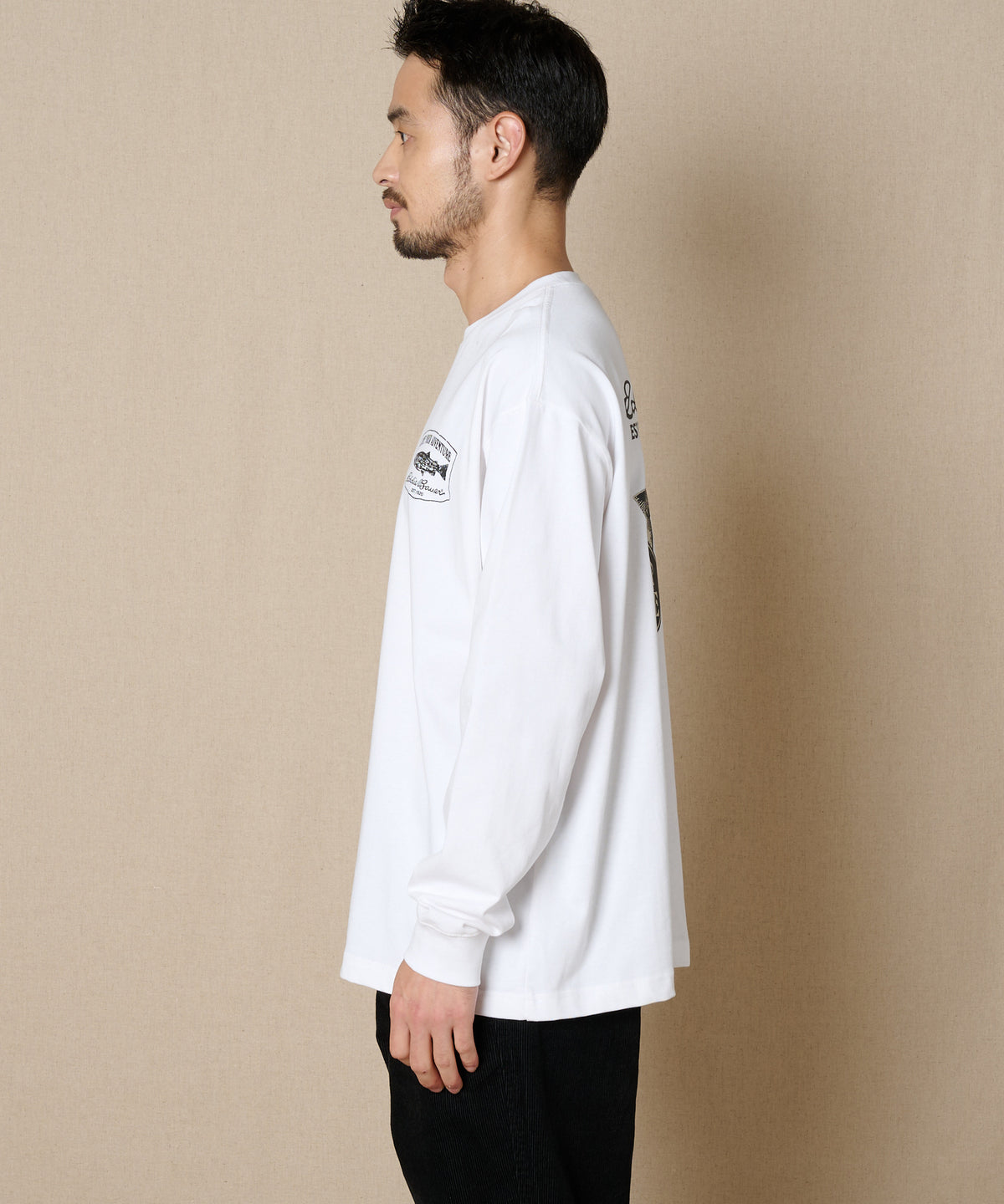 プリント長袖Tシャツ/PRINT L/S TEE
