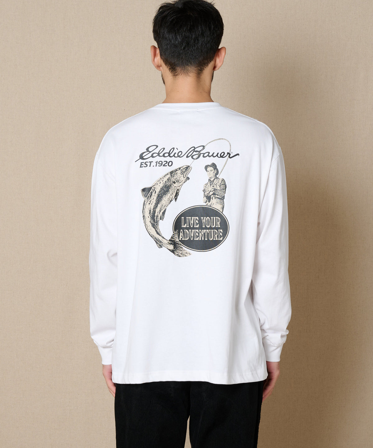 プリント長袖Tシャツ/PRINT L/S TEE
