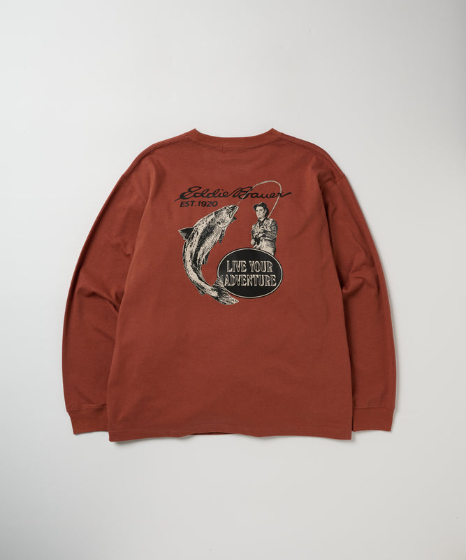 プリント長袖Tシャツ/PRINT L/S TEE