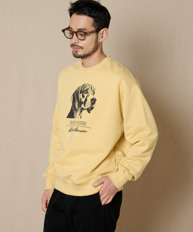 ドッグプリント クルースウェット/DOG PRINT CREW SWEAT