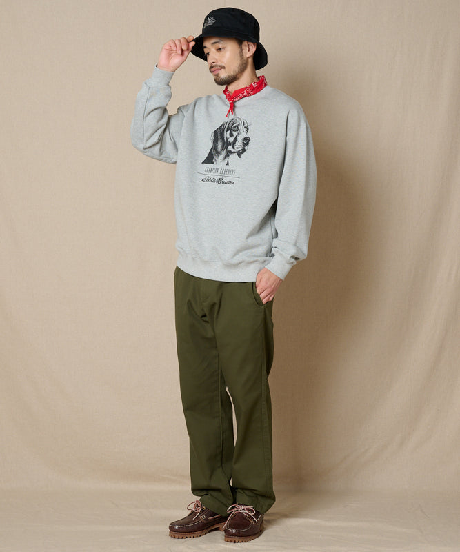 ドッグプリント クルースウェット/DOG PRINT CREW SWEAT