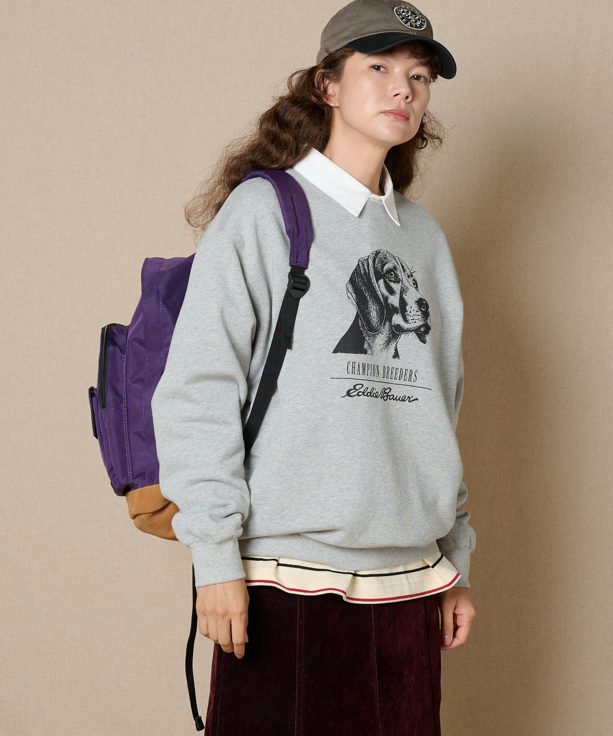 ドッグプリント クルースウェット/DOG PRINT CREW SWEAT