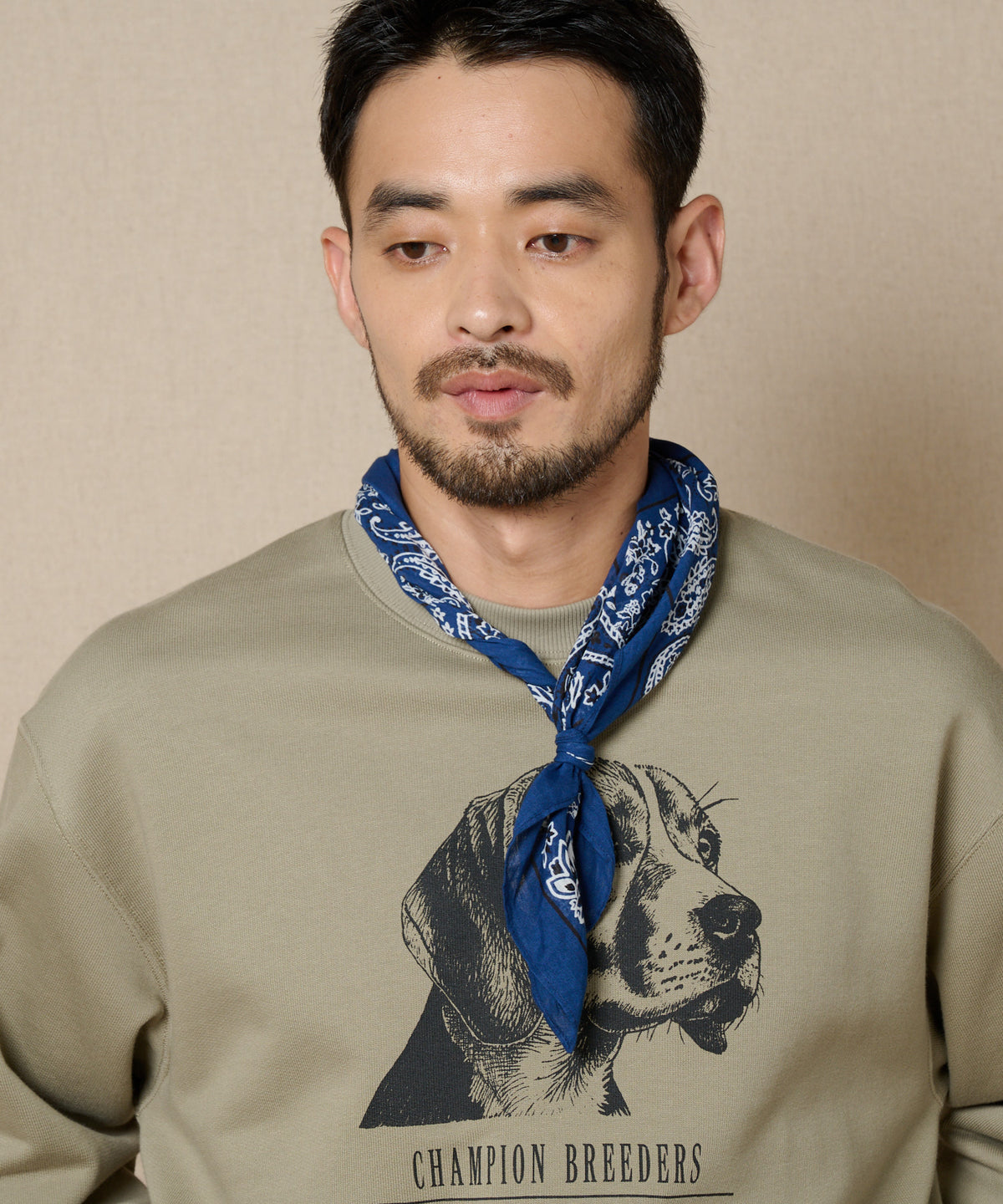 ドッグプリント クルースウェット/DOG PRINT CREW SWEAT