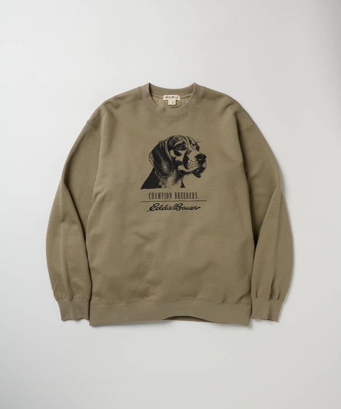 ドッグプリント クルースウェット/DOG PRINT CREW SWEAT