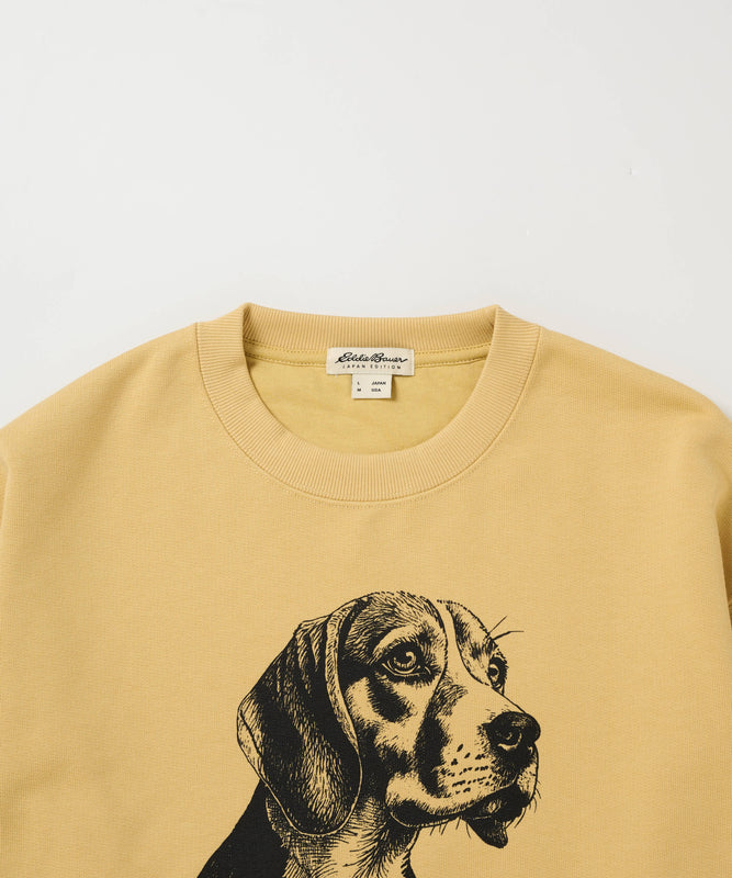 ドッグプリント クルースウェット/DOG PRINT CREW SWEAT