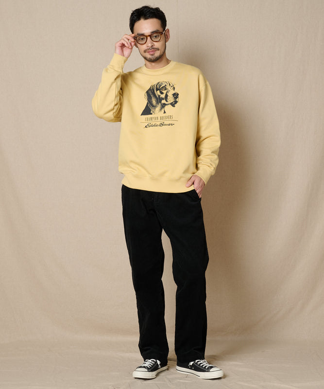 ドッグプリント クルースウェット/DOG PRINT CREW SWEAT